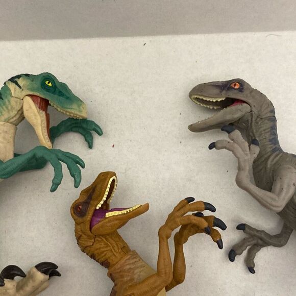 Jurassic World Kids Multicolor Velociraptor Dinosaur Figure Toy 3Piece Set OS - Picture 12 of 12